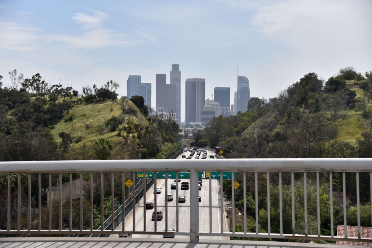 LA skyline from a distance
