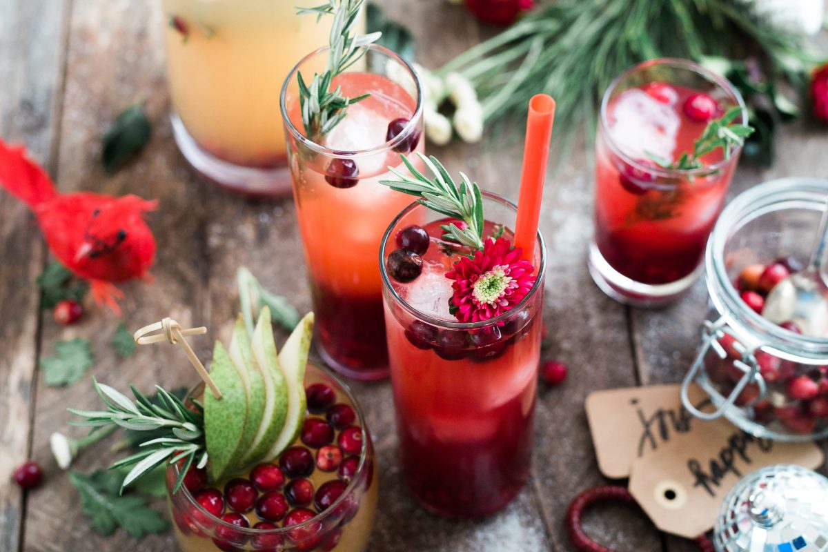 Invite friends for drinks themed around a holiday party