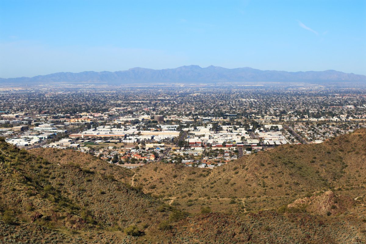 Mountains in the background of Peoria, a great suburb of Phoenix