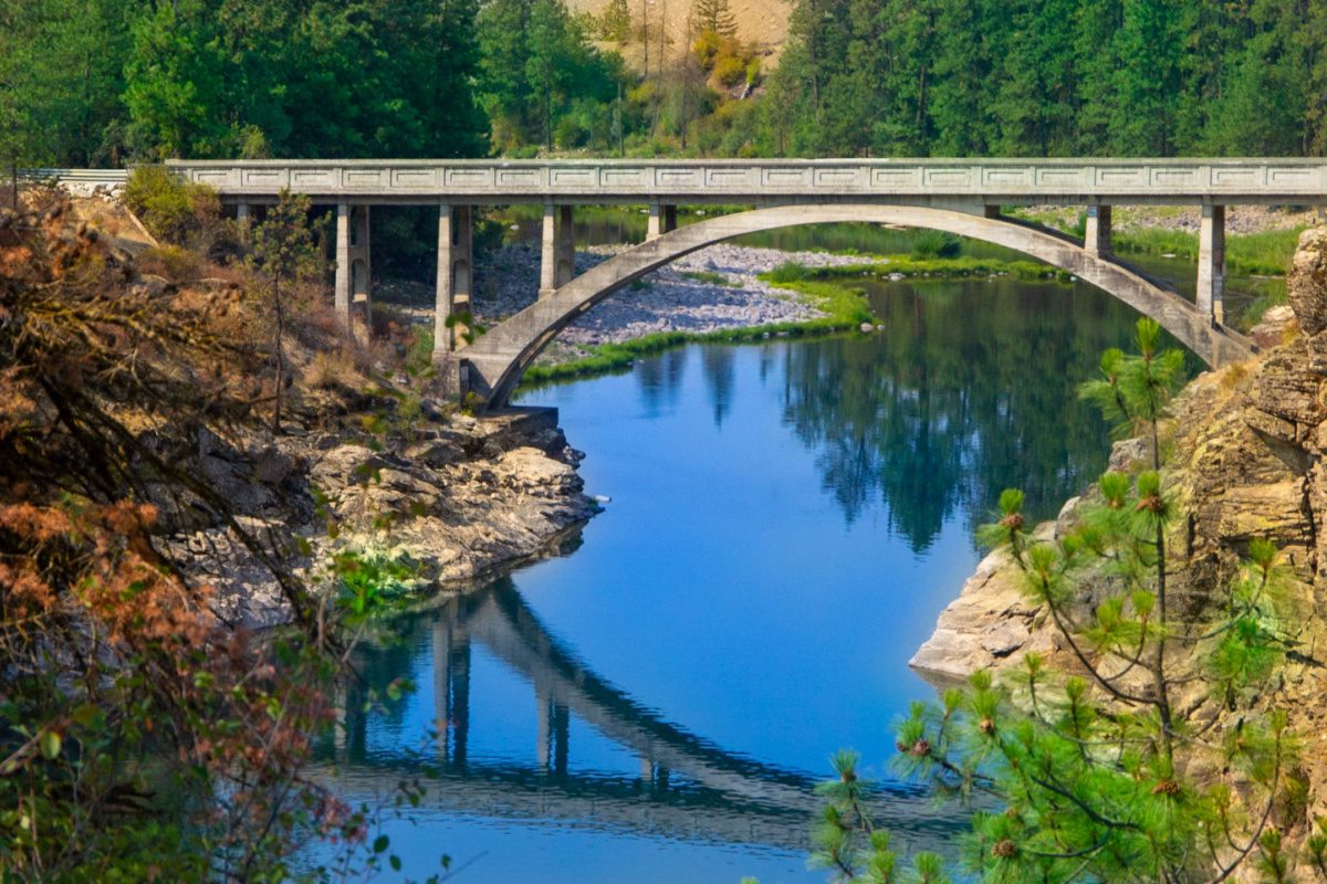 Gorgeous bridge in Post Falls, a nature-lovers