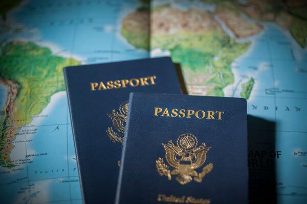 Picture of passports and globe