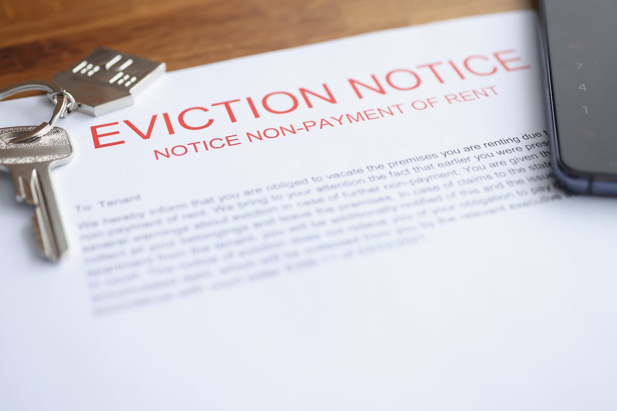 Eviction notice for nonpayment