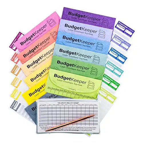 Budget Keeper Cash Envelopes-12 Assorted Colors